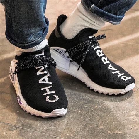 chanel x pharrell williams x adidas hu nmd trail sneakers|Adidas pharrell x Chanel NMD.